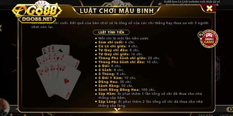 Luật chơi mậu binh cụ thể và dễ hiểu nhất